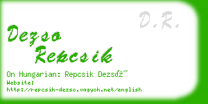 dezso repcsik business card